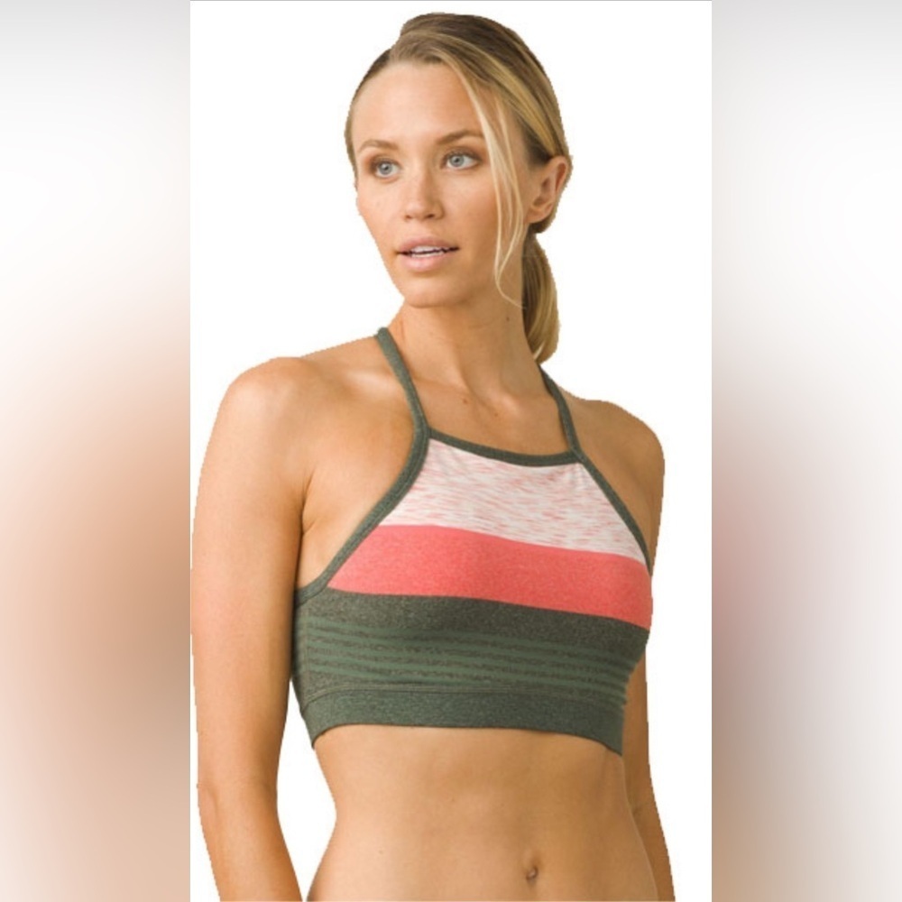 prAna Alois T-Strap Sports Bra Bralette High Neck Racerback Sz XL